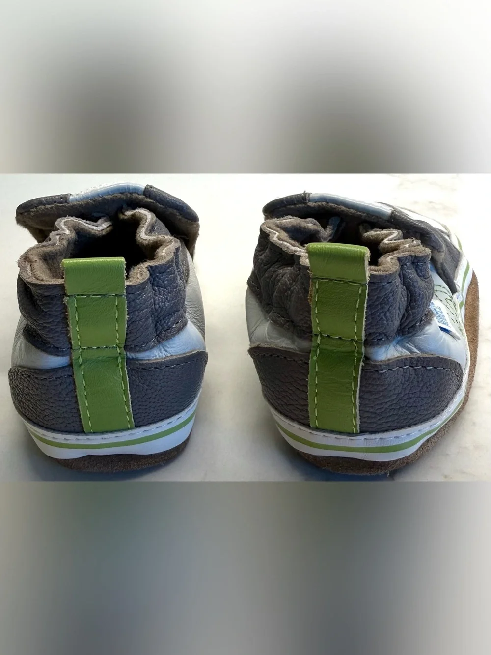 Robeez 12-18M Shoe Bundle | Gray Sneakers & Navy Slip-Ons